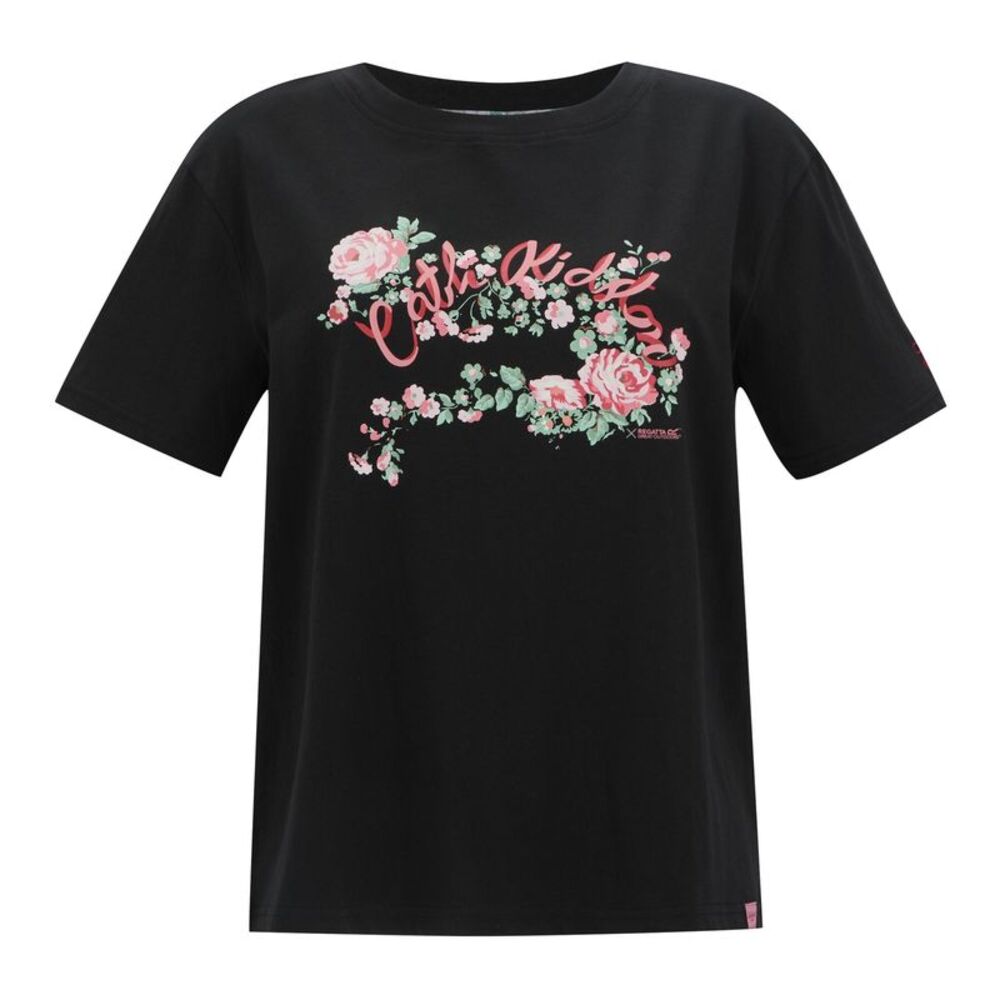 Regatta Womens/Ladies Cath Kidston Floral Oversized T-Shirt / Black